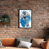 Detroit Lions<br>Aidan Hutchinson Brush Stroke Player Print