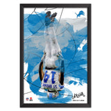 Detroit Lions<br>Amon-Ra St. Brown Brush Stroke Player Print