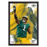 Green Bay Packers<br>Micah Parsons Brush Stroke Player Print