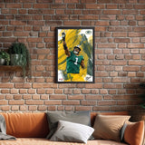 Green Bay Packers<br>Micah Parsons Brush Stroke Player Print