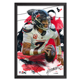 Houston Texans<br>C.J. Stroud Brush Stroke Player Print
