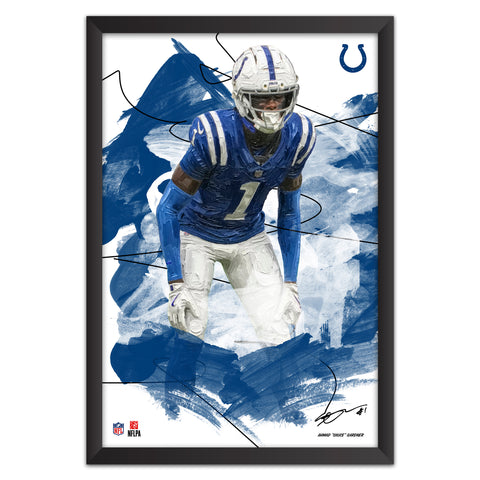 Indianapolis Colts<br>Sauce Gardner Brush Stroke Player Print