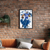 Indianapolis Colts<br>Jonathan Taylor Brush Stroke Player Print
