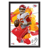 Kansas City Chiefs<br>Patrick Mahomes Brush Stroke Player Print