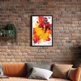 Kansas City Chiefs<br>Xavier Worthy Brush Stroke Player Print