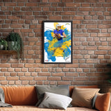 Los Angeles Chargers<br>Justin Herbert Brush Stroke Player Print