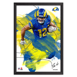 Los Angeles Rams<br>Puka Nacua Brush Stroke Player Print