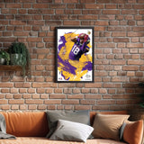 Minnesota Vikings<br>Justin Jefferson Brush Stroke Player Print