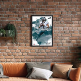 Philadelphia Eagles<br>Jalen Hurts Brush Stroke Player Print