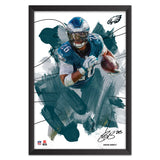 Philadelphia Eagles<br>Saquon Barkley Brush Stroke Player Print