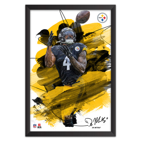 Pittsburgh Steelers<br>DK Metcalf Brush Stroke Player Print