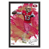 San Francisco 49ers<br>Brock Purdy Brush Stroke Player Print