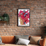 San Francisco 49ers<br>George Kittle Brush Stroke Player Print