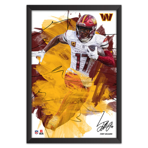 Washington Commanders<br>Terry Mclauren Brush Stroke Player Print