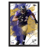 Baltimore Ravens<br>Ray Lewis Brush Stroke Player Print