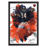 Chicago Bears<br>Walter Payton Brush Stroke Player Print