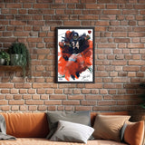 Chicago Bears<br>Walter Payton Brush Stroke Player Print