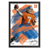Denver Broncos<br>John Elway Brush Stroke Player Print