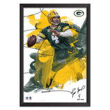 Green Bay Packers<br>Brett Favre Brush Stroke Player Print