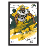 Green Bay Packers<br>Reggie White Brush Stroke Player Print