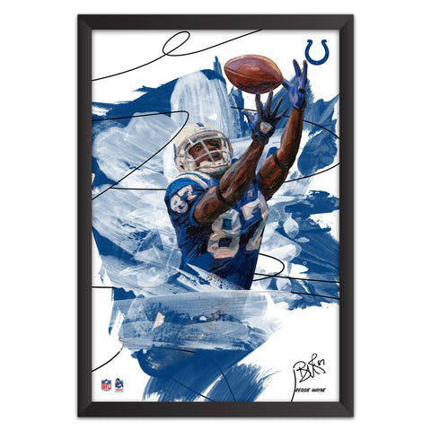 Indianapolis Colts<br>Reggie Wayne Brush Stroke Player Print