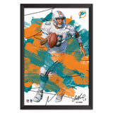 Miami Dolphins<br>Dan Marino Brush Stroke Player Print