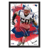 New England Patriots<br>Mike Vrabel Brush Stroke Player Print