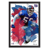 New York Giants<br>Lawrence Taylor Brush Stroke Player Print