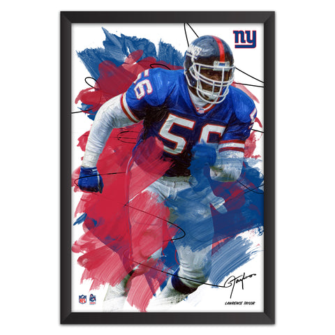 New York Giants<br>Lawrence Taylor Brush Stroke Player Print