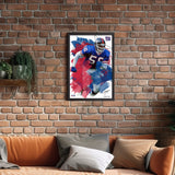 New York Giants<br>Lawrence Taylor Brush Stroke Player Print