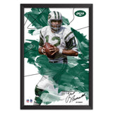 New York Jets<br>Joe Namath Brush Stroke Player Print