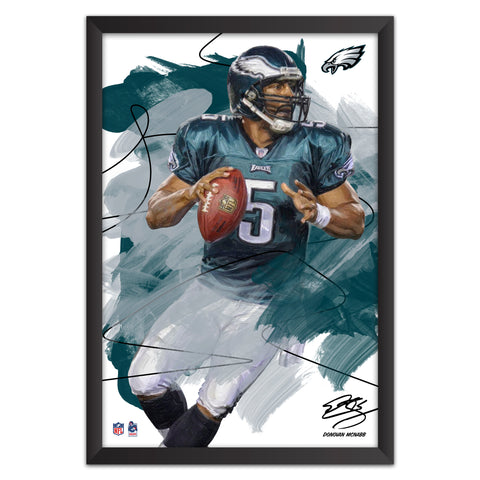 Philadelphia Eagles<br>Donovan McNabb Brush Stroke Player Print