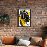Pittsburgh Steelers<br>Jerome Bettis Brush Stroke Player Print