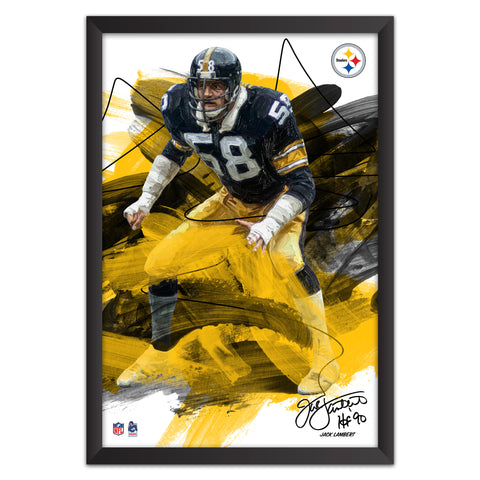Pittsburgh Steelers<br>Jack Lambert Brush Stroke Player Print