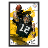 Pittsburgh Steelers<br>Terry Bradshaw Brush Stroke Player Print