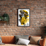 Pittsburgh Steelers<br>Troy Polamalu Brush Stroke Player Print