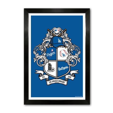 Los Angeles Dodgers<br>Winning Streak Team Crest Print