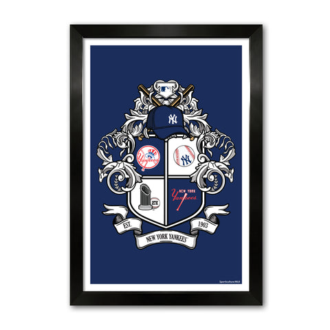 New York Yankees<br>Winning Streak Team Crest Print
