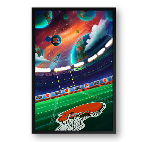 Cleveland Browns<br>Galaxy Print