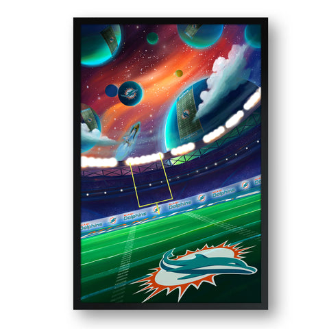 Miami Dolphins<br>Galaxy Print