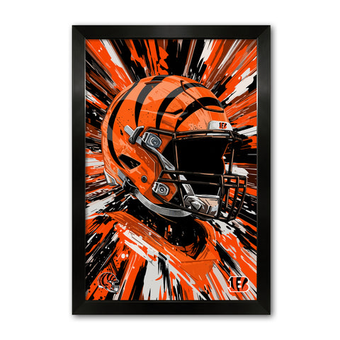 Cincinnati Bengals<br>Hyper Helmet Print