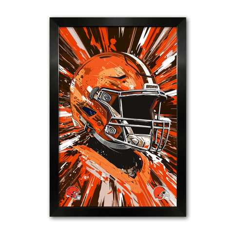 Cleveland Browns<br>Hyper Helmet Print