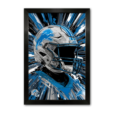 Detroit Lions<br>Hyper Helmet Print