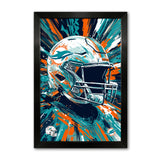 Miami Dolphins<br>Hyper Helmet Print