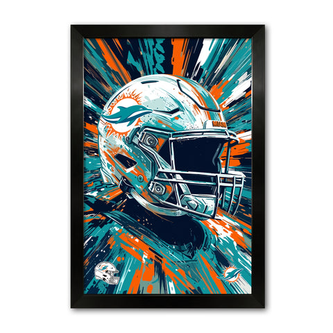 Miami Dolphins<br>Hyper Helmet Print