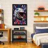 New England Patriots<br>Hyper Helmet Print