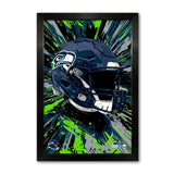Seattle Seahawks<br>Hyper Helmet Print