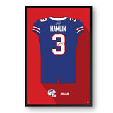 Buffalo Bills<br>Damar Hamlin Jersey Print