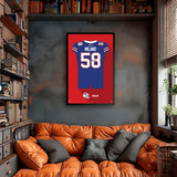 Buffalo Bills<br>Matt Milano Jersey Print