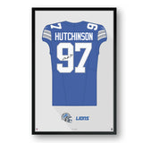 Detroit Lions<br>Aidan Hutchinson Jersey Print